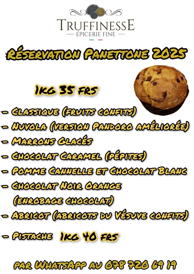 RÉSERVATION PANETTONE 2025 - TERMINÉ